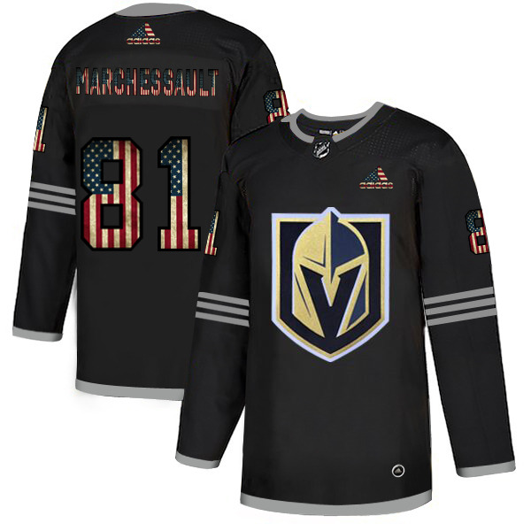 Vegas Golden Knights #81 Jonathan Marchessault Adidas Men Black USA Flag Limited NHL Jersey->more nhl jerseys->NHL Jersey